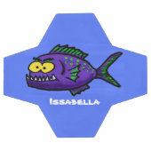 ピラニア魚の漫画 サッカーボール (フラット)