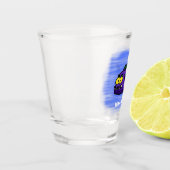 ピラニア魚の漫画 ショットグラス (左)