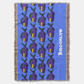 ピラニア魚の漫画 スローブランケット (正面縦)