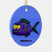ピラニア魚の漫画 セラミックオーナメント (右)