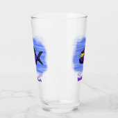 ピラニア魚の漫画 タンブラーグラス (左)