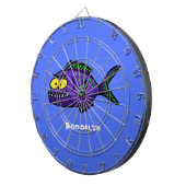 ピラニア魚の漫画 ダーツボード (正面右)