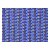 ピラニア魚の漫画 テーブルクロス (正面(横))