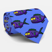 ピラニア魚の漫画 ネクタイ (ロール)