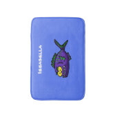 ピラニア魚の漫画 バスマット (正面縦)