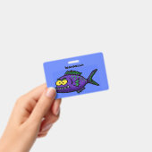 ピラニア魚の漫画 バッジ (手持ち)