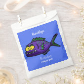 ピラニア魚の漫画 フェイバーバッグ (クリップ留めされた状態)