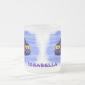 ピラニア魚の漫画 フロストグラスマグカップ (中央)