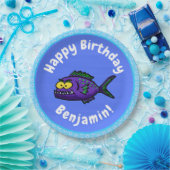 ピラニア魚の漫画 ペーパープレート (パーティー)