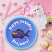 ピラニア魚の漫画 ペーパープレート (パーティー)