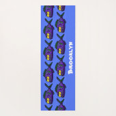 ピラニア魚の漫画 ヨガマット (裏面)