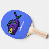 ピラニア魚の漫画 卓球ラケット (横)