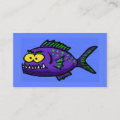 ピラニア魚の漫画 名刺 (裏面)