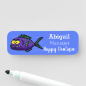 ピラニア魚の漫画 名札 (インサイチュ)