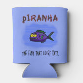 ピラニア魚の漫画 缶クーラー (裏面)