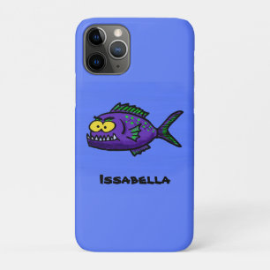 ピラニア魚の漫画 iPhone 11 PROケース