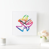 ピラニア スクエア壁時計 (ホーム)