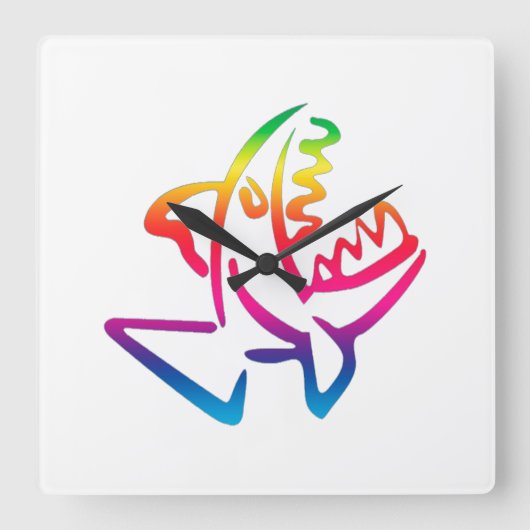 ピラニア スクエア壁時計 (正面)
