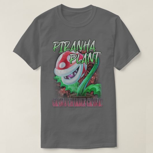 ピラニャプラントヴィンテージラッパーティー Tシャツ (デザイン正面)