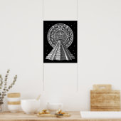 ピラミッアステカドカレンダー ポスター (キッチン)