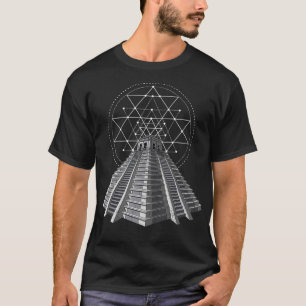 ピラミッアステカド古代マヤ文明の歴史M Tシャツ