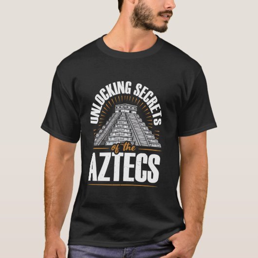 ピラミッアステカド・マヤ先住民メキシアステカコ・ジャグア Tシャツ (正面)