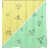 ピラミッスタイリッシュド三角形ジオメトリパステル シャワーカーテン (正面)