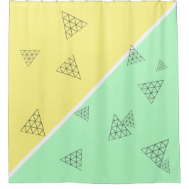 ピラミッスタイリッシュド三角形ジオメトリパステル シャワーカーテン
