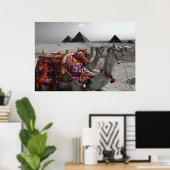 ピラミッドでのラクダ ポスター (ホームオフィス)