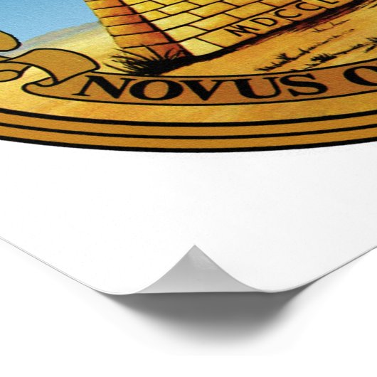 ピラミッドと目 – すべての目を見る – シ素晴らしール ポスター (角)