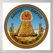 ピラミッドと目 – すべての目を見る – シ素晴らしール ポスター (正面)