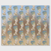 ピラミッドに対するネフェティティ女王 ラッピングペーパー (フラット)