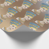 ピラミッドに対するネフェティティ女王 ラッピングペーパー (角)