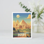 ピラミッドのエジプト有名な旅行の場所 ポストカード (スタンド正面)