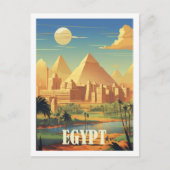 ピラミッドのエジプト有名な旅行の場所 ポストカード (正面)