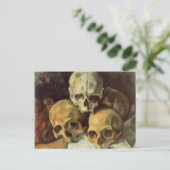 ピラミッドのスカルヴィンテージハロウィーン ポストカード (スタンド正面)