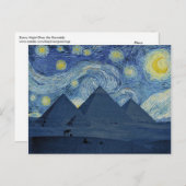 ピラミッドの上の星月夜 ポストカード (正面/裏面)