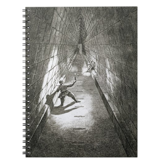 ピラミッドの内部の上昇、c.1780 (版木、銅版、版画) ノートブック (正面)