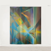 ピラミッドの景観幾何学的抽象デザイン タペストリー (正面)