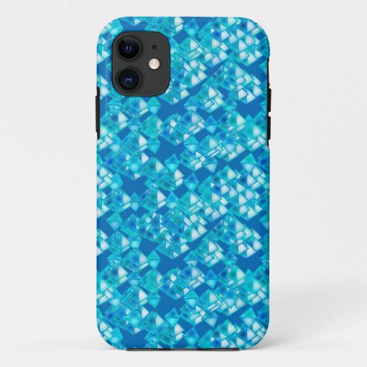 ピラミッドの結晶、ターコイズ、青 Case-Mate iPhoneケース (裏面)