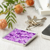 ピラミッドの結晶、紫 キーホルダー (側面)