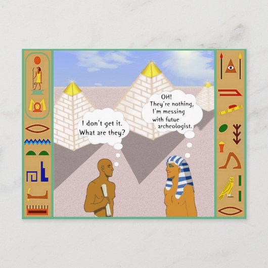 ピラミッドの説明 ポストカード (正面)