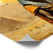 ピラミッドを持つエジプトの神Anubi ポスター (角)