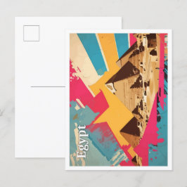 ピラミッドエジポップ・アートのゴアートトラベルイラストレーション ポストカード