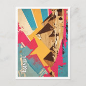 ピラミッドエジポップ・アートのゴアートトラベルイラストレーション ポストカード (正面)