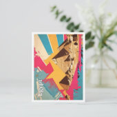 ピラミッドエジポップ・アートのゴアートトラベルイラストレーション ポストカード (スタンド正面)