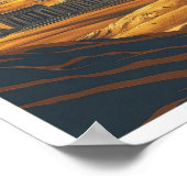 ピラミッドカイロエジプトヴィンテージトラベルイラストレーション ポスター (角)