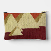 ピラミッドナチュラルラストベージュアーティザンクロシェプリント アクセサリーポーチ (裏面)