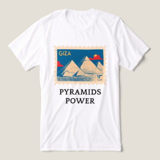 ピラミッドパワーTシャツ - エジプトのアイコン的なデザイン トライブレンドＴシャツ