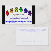 ピラミッドペット 名刺 (正面/裏面)